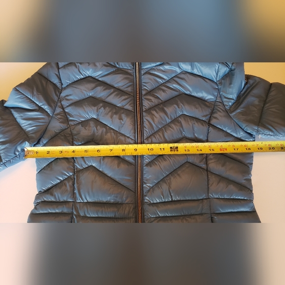 NWOT NOIZE Eden Vegan Parka  Jacket Quilted Coat Blue Outwear Cruelty - Picture 9 of 12